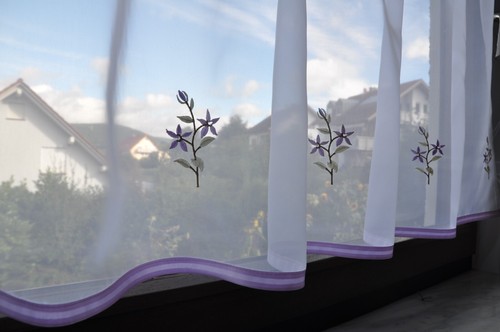 127 scheibengardine blume - -,