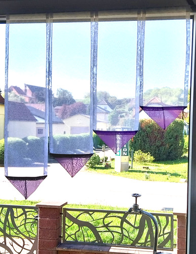 Fenster 80cm weiß lila - fenster,