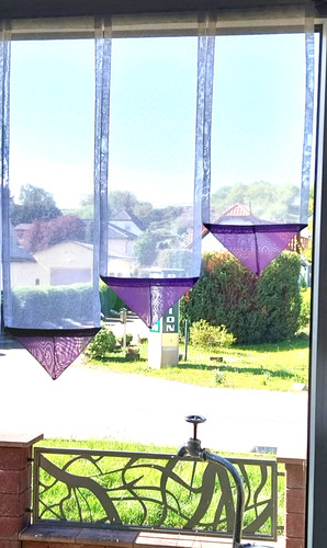 Fenster 60cm weiß lila - fenster,